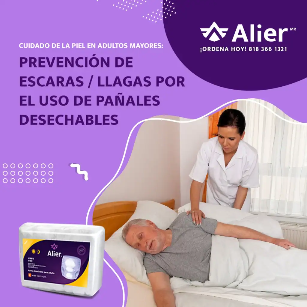 Evita llagas en la piel de adultos mayores - Alier® Pañales para Adultos