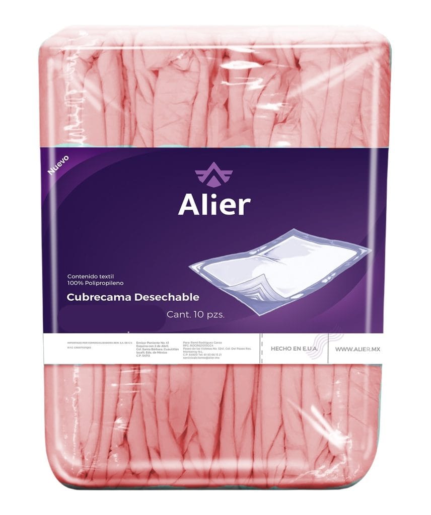 Cubrecama desechable. Alier® Pañales para Adultos en México.