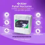 Pañal para adultos Nivel de absorción 12 día y noche. Alier® Pañales para Adultos Nivel 12 características.