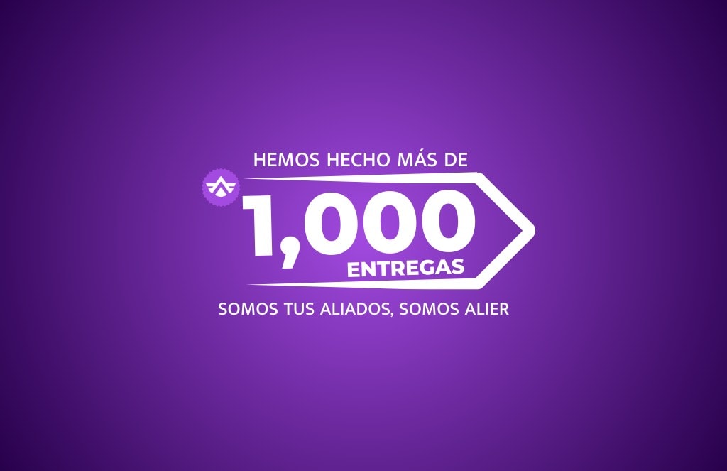 Más de 1,000 entregas de pañales para adulto. Alier®