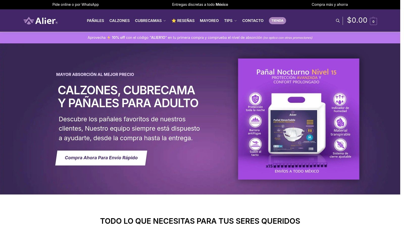 Screenshot from https://alier.mx/